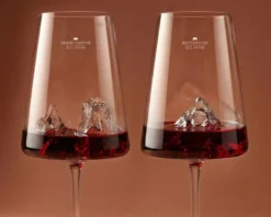 Set di calici vino topographic 2 pezzi grand canyon/matterhorn Alaskan maker