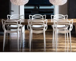 Set di 4 sedie masters bianche Kartell