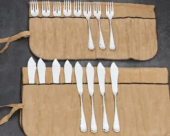 Set posate pesce argento 16 pezzi in stile inglese usato ricondizionato Zanolli vintage
