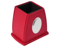 Set ufficio argento bilaminato 5 pezzi rosso Selezione zanolli