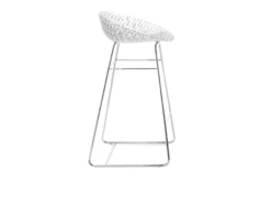 Sgabello smatrik cristallo cromo Kartell