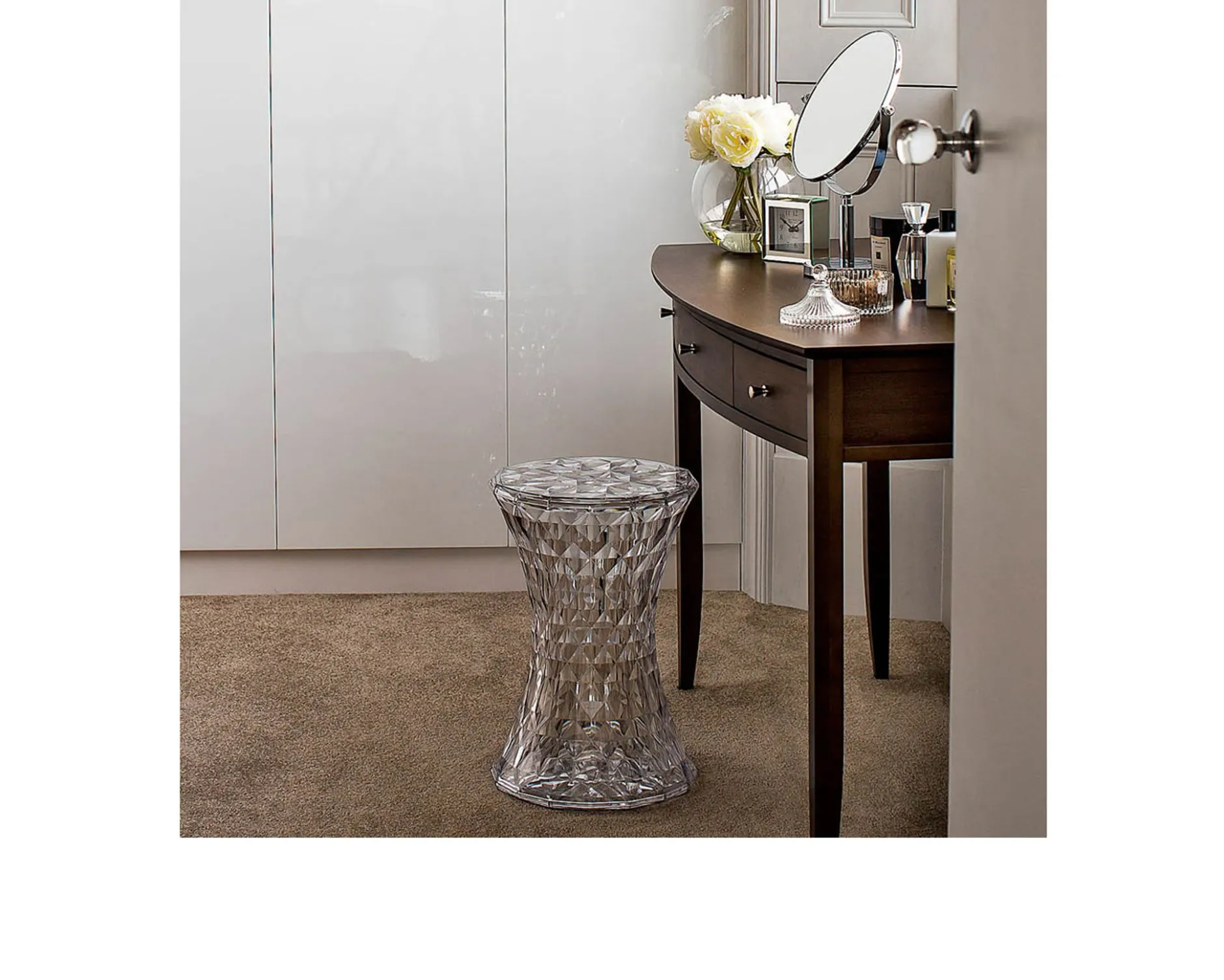 Sgabello stone cromato Kartell