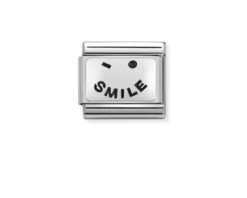 Smile composable acciaio e argento Nomination