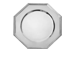Sottopiatto silver plated in stile ottagonale Selezione zanolli