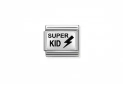 Super bambino composable acciaio e argento Nomination