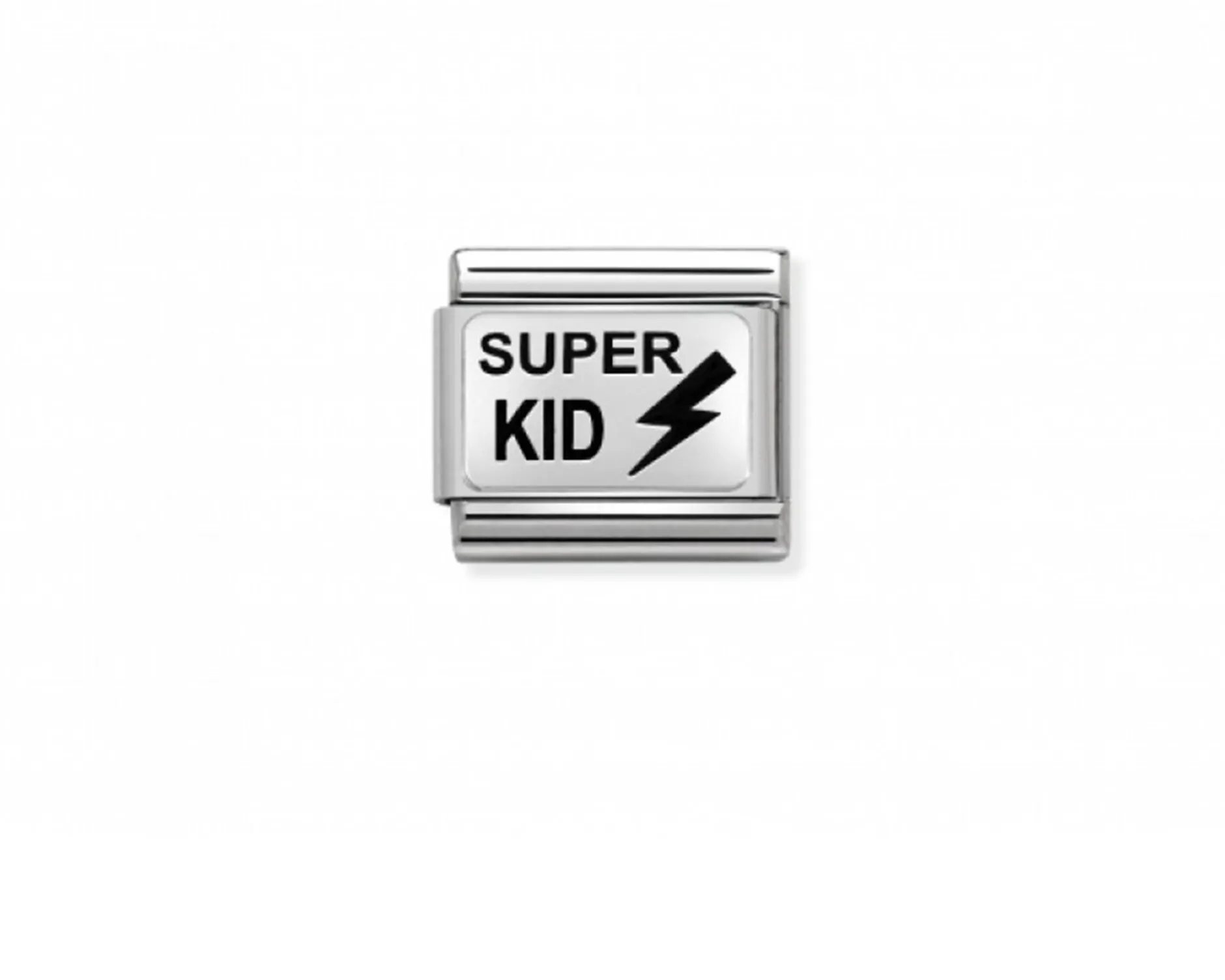 Super bambino composable acciaio e argento Nomination