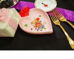 Svuotatasche la tavola scomposta porcellana con decoro floreale Bitossi home