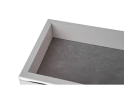 Svuotatasche rettangolare in legno bianco Selezione zanolli