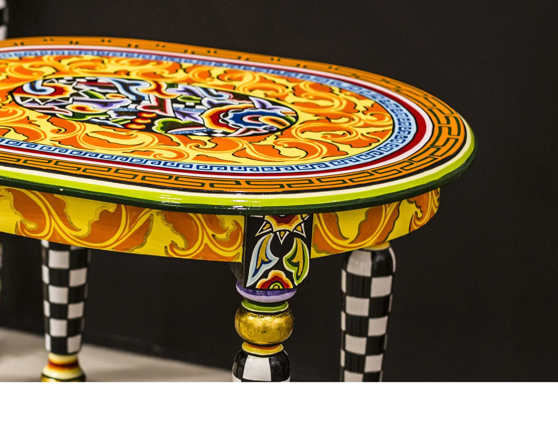 Tavolino side table versailles dipinto a mano Tom's drag