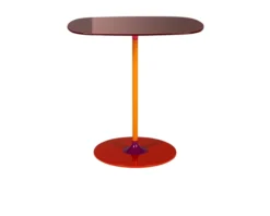 Tavolino thierry acciaio bordeaux Kartell