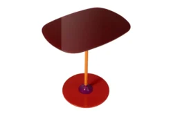 Tavolino thierry acciaio bordeaux Kartell