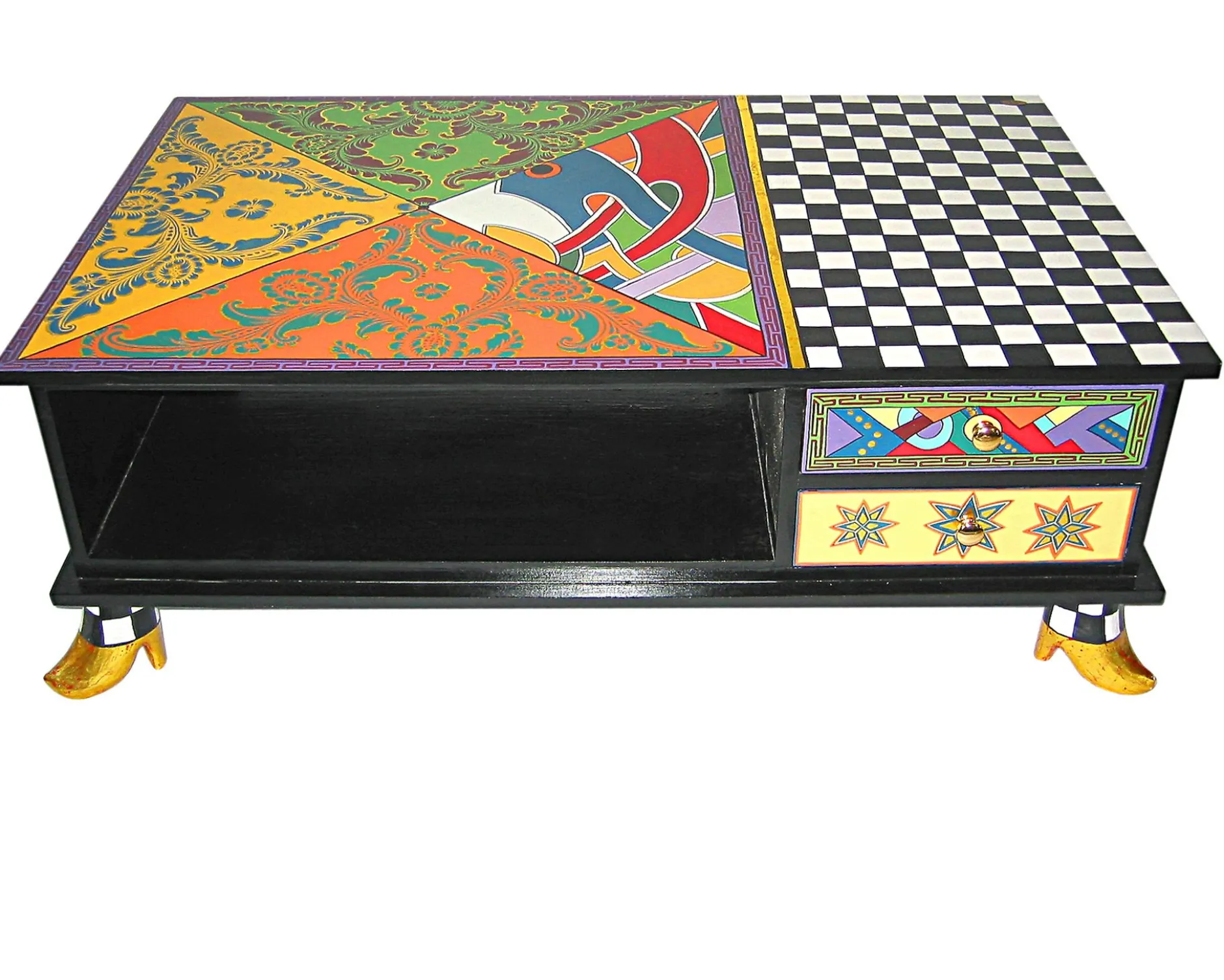 Tavolo drag sofà table dipinto a mano Tom's drag