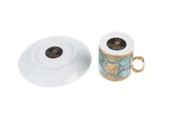 Tazza espresso la scala del palazzo porcellana verde con piattino Versace