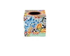 Tissue box square dipinto a mano Tom's drag
