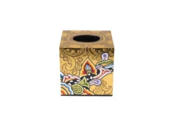 Tissue box square gold dipinto a mano Tom's drag
