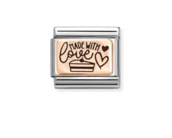 Torta made with love composable acciaio e oro rosa Nomination