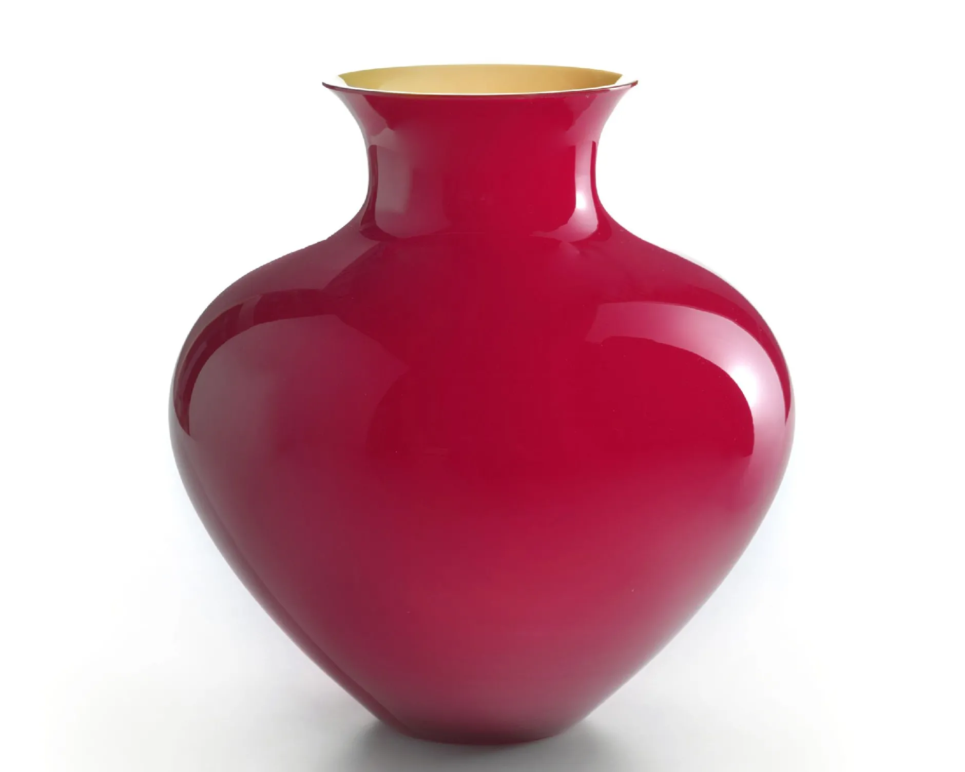 Vaso antares vetro di murano grande rosso/ambra Nasonmoretti