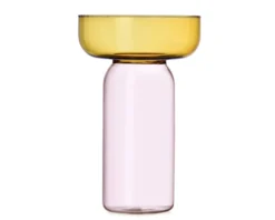 Vaso cilindrico medio aura ambra-rosa Ichendorf
