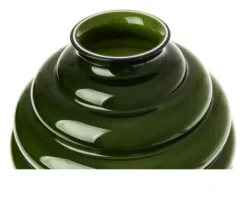 Vaso decò vetro di murano verde mela Venini