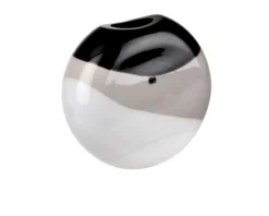 Vaso eclissi vetro di murano latte nero grigio Carlo moretti