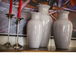 Vaso i cinesi vetro di murano dandy grigio bianco Carlo moretti