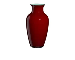 Vaso i cinesi vetro di murano levante bordeaux turchese Carlo moretti