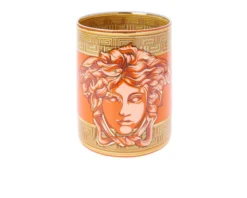 Vaso madusa amplified porcellana arancione Versace