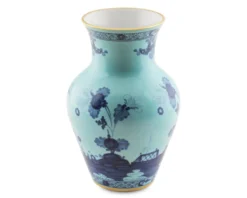 Vaso ming oriente italiano iris porcellana Richard ginori