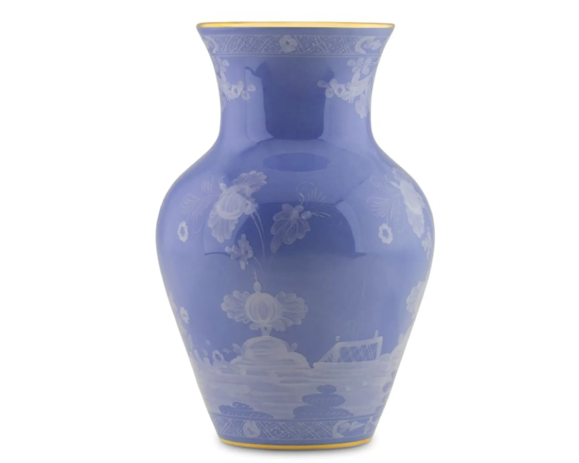 Vaso ming oriente italiano pervinca porcellana Richard ginori