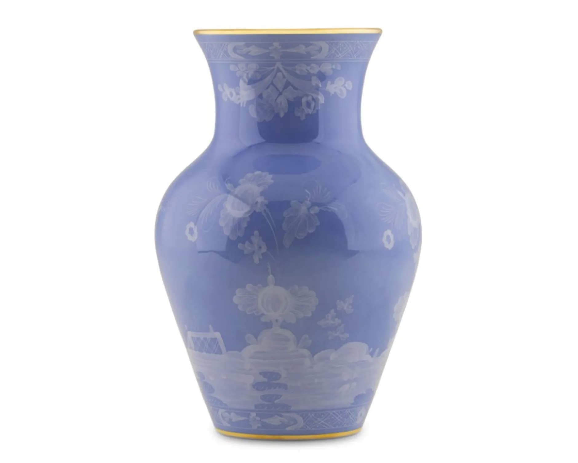 Vaso ming oriente italiano pervinca porcellana Richard ginori