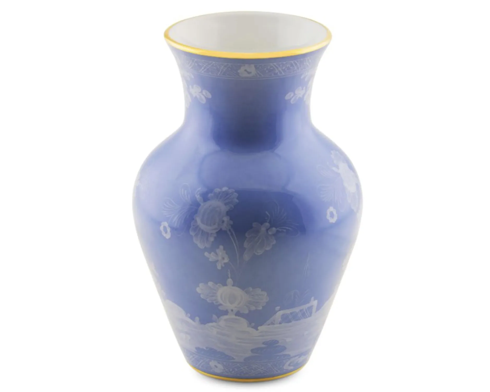 Vaso ming oriente italiano pervinca porcellana Richard ginori