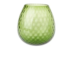 Vaso portacandela macramè xxl vetro di murano verde soraya Nasonmoretti