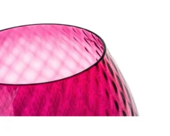 Vaso portacandela macramè xxl vetro di murano rubino Nasonmoretti