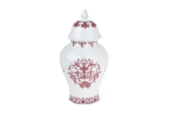 Vaso potiche babele rosso porcellana Richard ginori