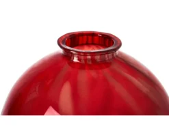 Vaso sfera rosso Murrina murano venezia
