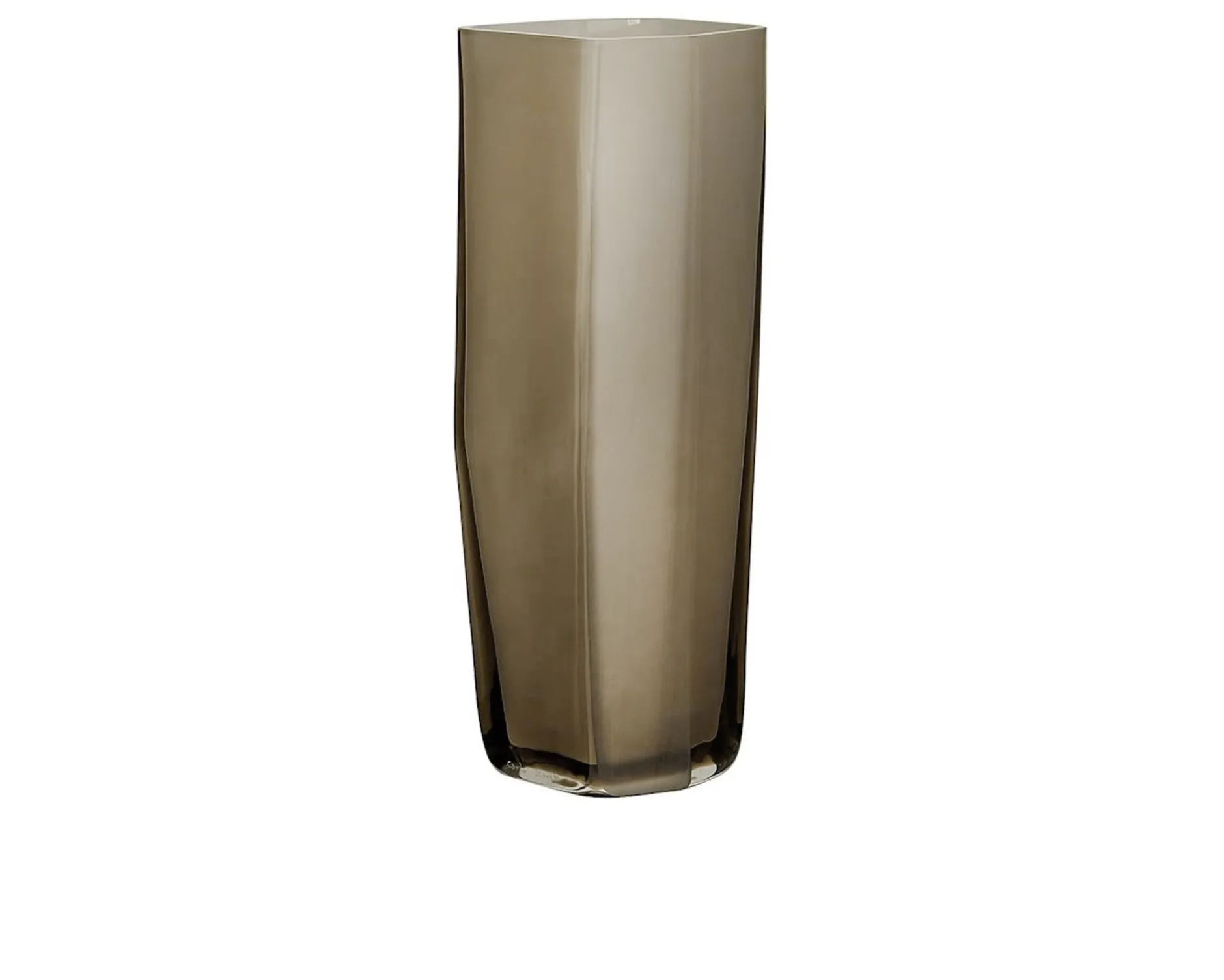 Vaso torre vetro di murano marrone Carlo moretti