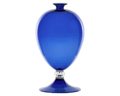 Vaso veronese vetro di murano zaffiro Venini