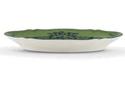 Vassoio ovale oriente italiano malachite porcellana Richard ginori
