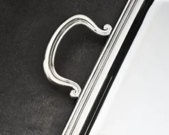 Vassoio rettangolare argento in stile inglese usato ricondizionato Zanolli vintage