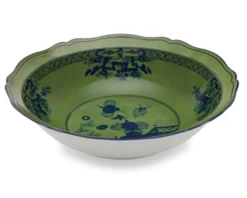Vassoio rotondo fondo oriente italiano malachite porcellana Richard ginori