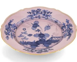 Vassoio rotondo oriente italiano azalea porcellana Richard ginori