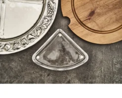 Vassoio rotondo per antipasti e formaggi argento usato ricondizionato Zanolli vintage