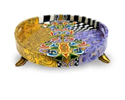 Vassoio rotondo tray round l dipinto a mano Tom's drag
