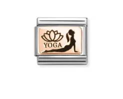 Yoga profilo composable acciaio e oro rosa Nomination